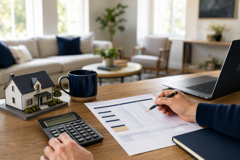 Real estate investor calculating DSCR for a rental property
